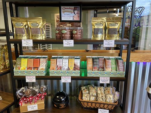 Dark chocolate and rice krispy treats are vegann  at Branson’s Chocolates in Ashland