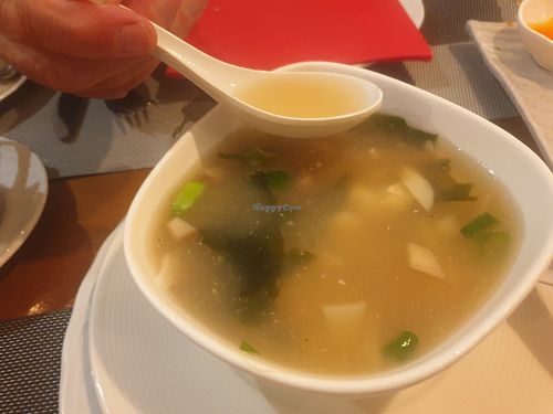 Miso soup at Unik Asiatico Restaurante in Comunidad Valenciana