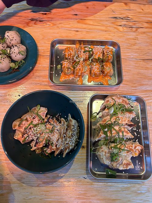 Tofu, beyond beef dumplings and mushroom dumplings (top left are meat - ignore!)  at Gao Dumpling  in Vlaanderen