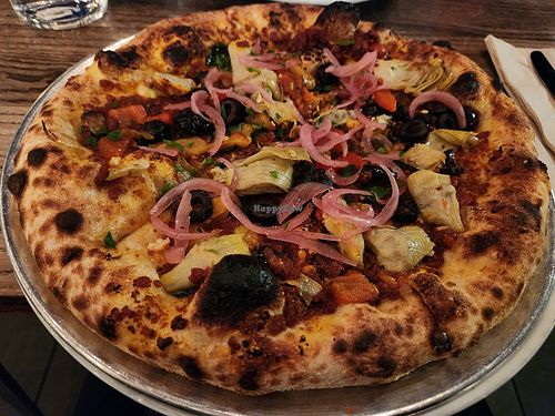 Buffy the vegetarian slayer (no cheese, vegan mozzarella available) at Spark Pizza in Redmond