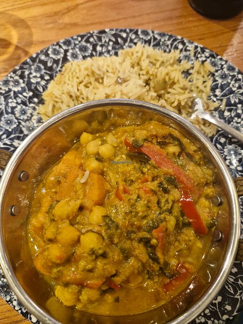 Sweet potato and chickpea curry at The John Wallace Linton - JD Wetherspoon in Newport