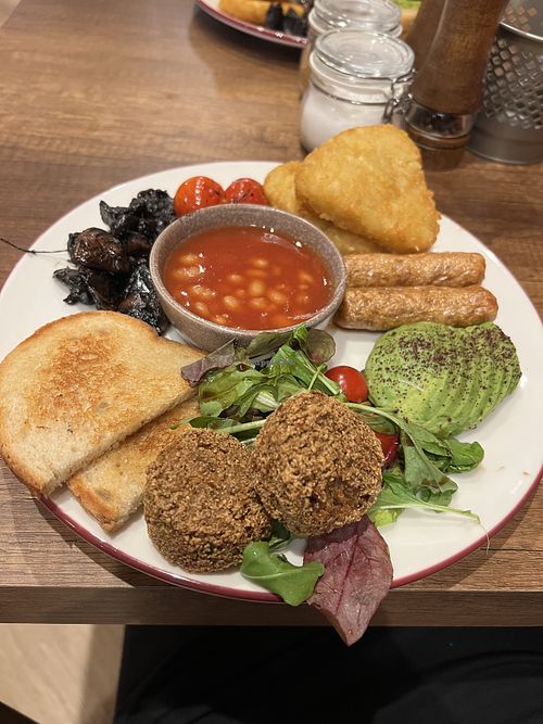 vegan breakfast   at MEAA in Birmingham