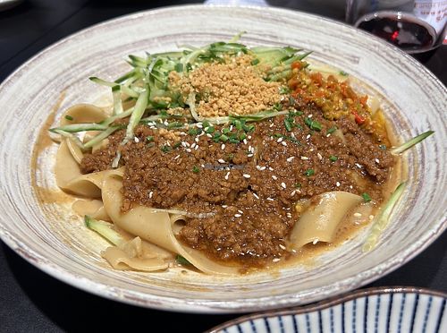 Dan dan noodles with vegan mince  at Jin's Noodle Bar in Baden-württemberg