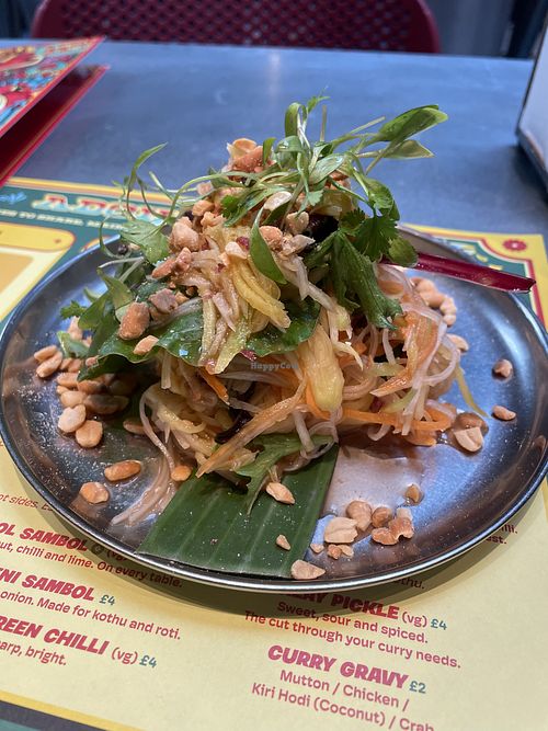 Papaya salad   at ADOH! Sri Lankan Street Food, Covent Garden in London
