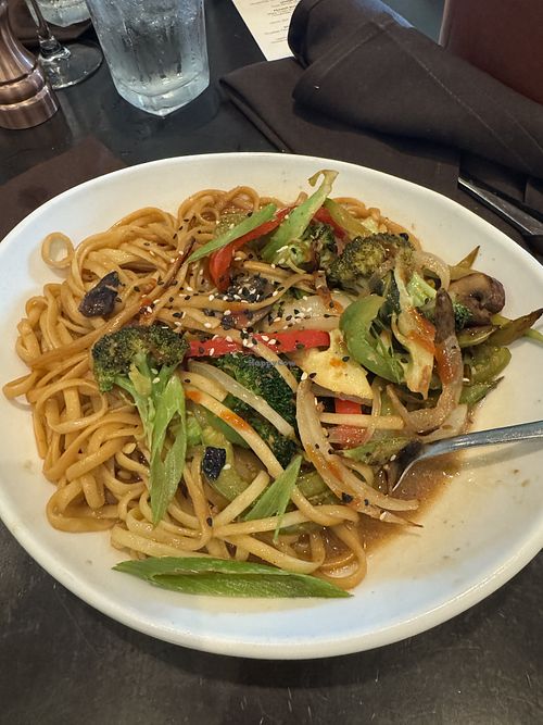 The vegetable stir fryy  at 110 Grill in Maynard