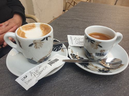 Cafe con leche de avena  Cafe solo at Racó Alacantí in Comunidad Valenciana