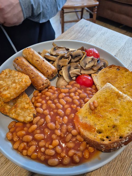 Cooked breakfast at Clarendon perk in Leicester