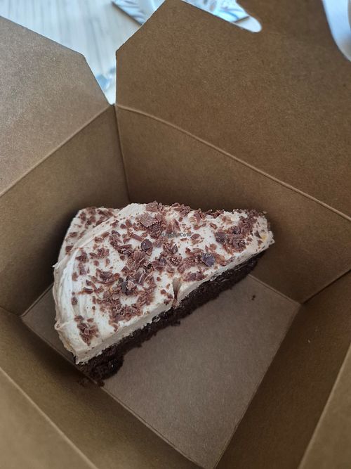 Orange and choc cake at Clarendon perk in Leicester