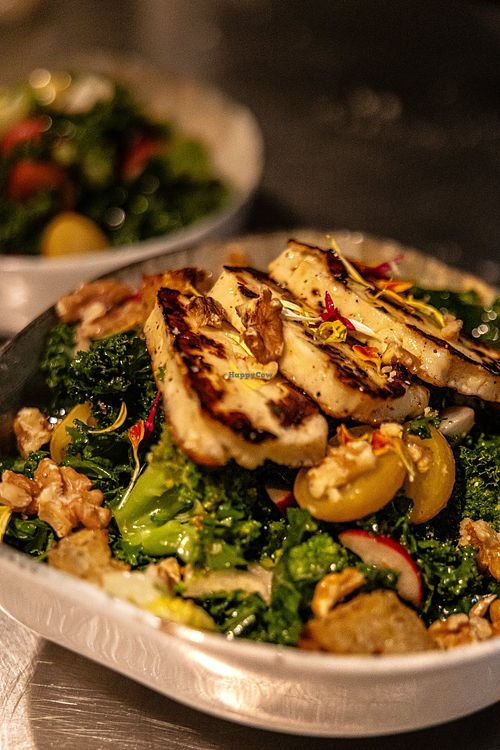 Greens gone wild, salad, with Halloumi cheese. 

You can choose plain or with Tofu :) at Oh, Honey! Social Club in St Julians