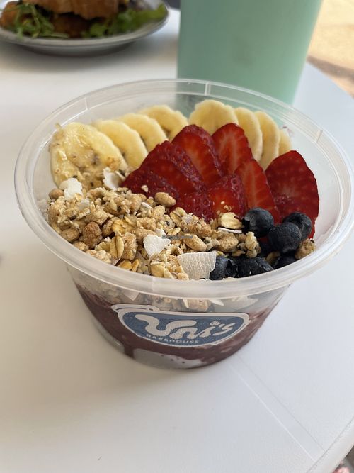 Açai bowl  at Uni's Bakehouse in Surfers Paradise