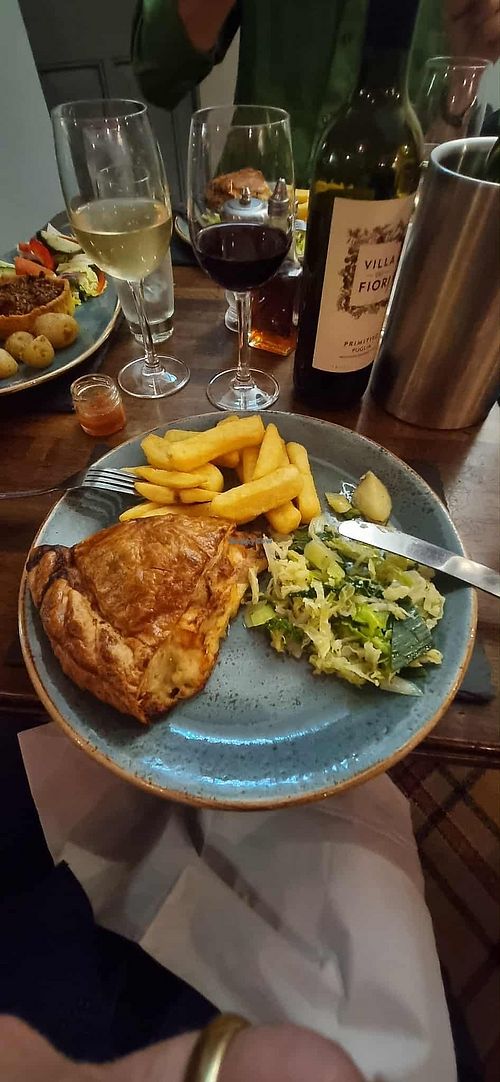Potato and Cheese pie (vegetarian not vegan) at The Alvanley Arms in England