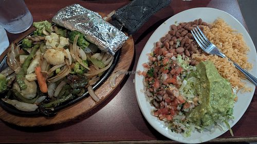 Vegetarian fajitas, no cheese , no sour cream at Camino Real - Memorial in Murfreesboro