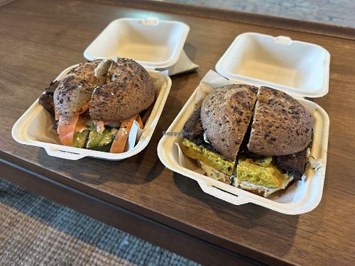 Two bagels on the menu - delicious   at Urban Jungalow in Tampa