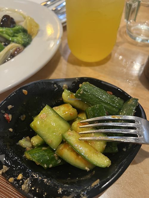 Cucumber saladd  at Cantoo Latin Asian Rotisserie in San Francisco