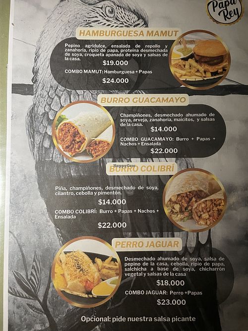 Carta  at Papá Rey in Copacabana