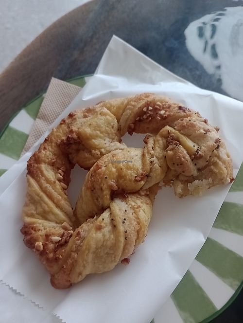 Sweet almond pretzel at Pinaki the coffee shop in Sidari
