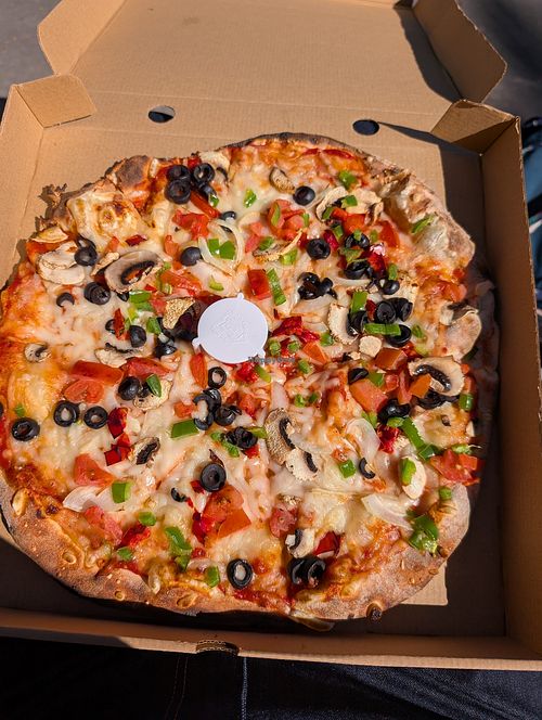 Pizza "veggie vegan" at A Fuego Pizzería in Alicante