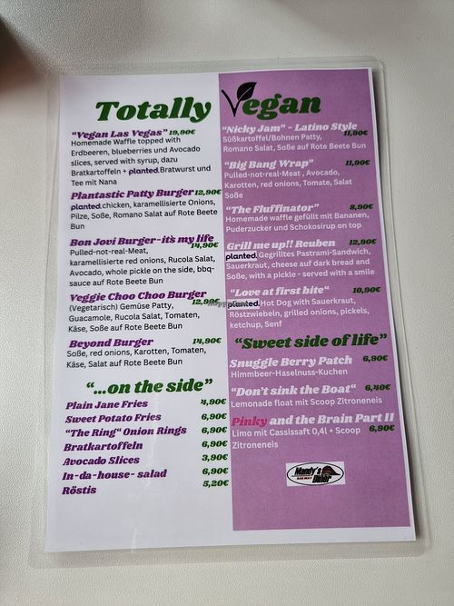 New vegan menu at Mandy's Railway Diner in Baden-württemberg