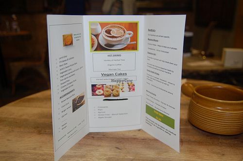 Menu at The Calabash of Culture in South East London