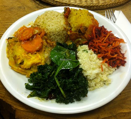 Lasagne and shepherd's pie at The Calabash of Culture in South East London
