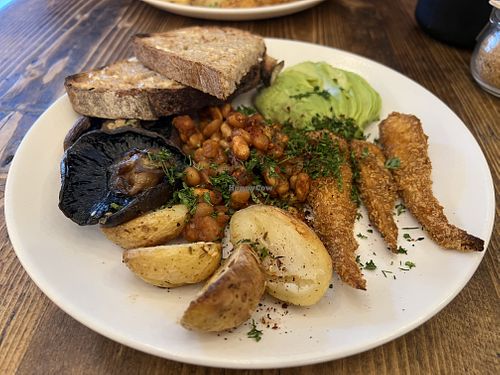 Vegan breakfast  at Yorks Cafe & Coffee Roasters in Stratford-upon-avon