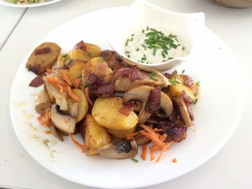 Sausage Casserole with potato and mushroom    at SnackBar12 in Schwabisch Hall