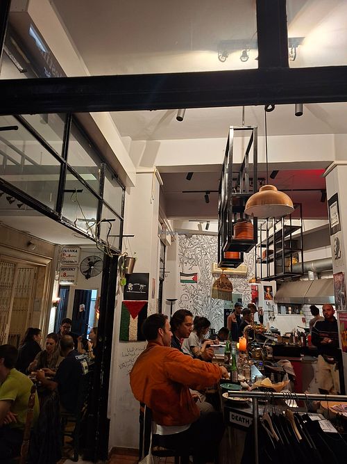 Seating area at Palestina Meze Bar in Athens