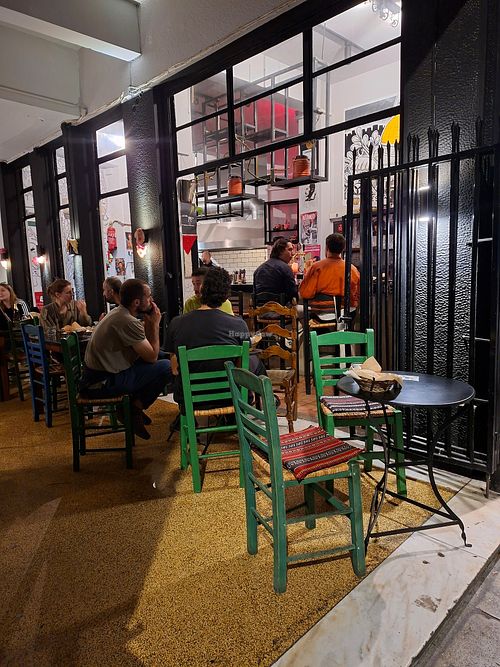 Table sitting at Palestina Meze Bar in Athens