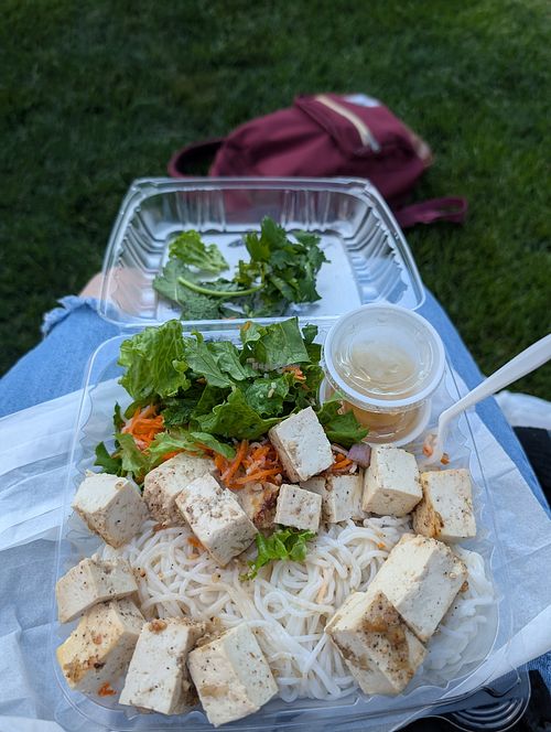 Vermicelli noodle bowl with tofu at Hanoi House in Oshkosh