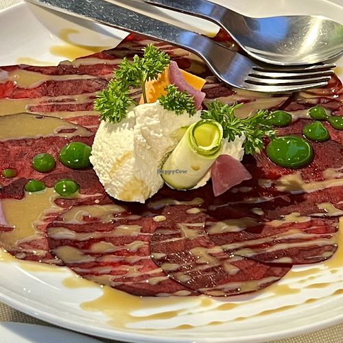 Beetroot carpaccio   at Gintilla in Cagliari