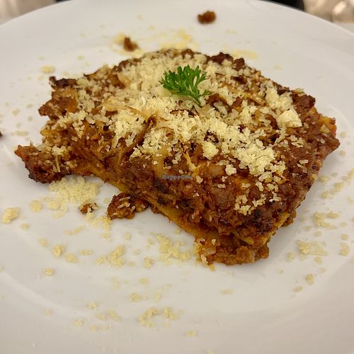Seitan lasagna  at Gintilla in Cagliari