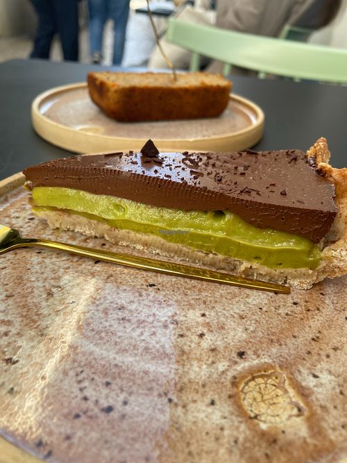 Avocado and chocolate pie at Tiger & Chick - Coffee and Delights in Lisboa