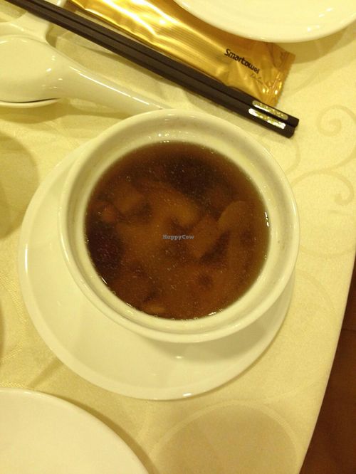 Lotus root soup at Xin Man Yuan Vegetarian in Central Singapore