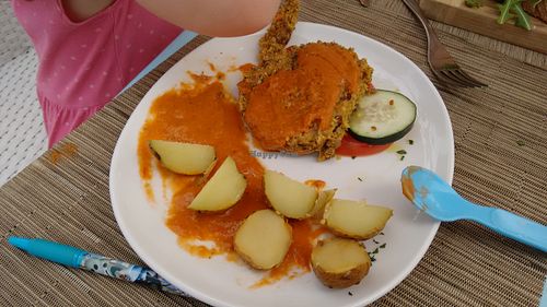 Kids burger. Not from a packet. at Dharma Cafe in Mallorca