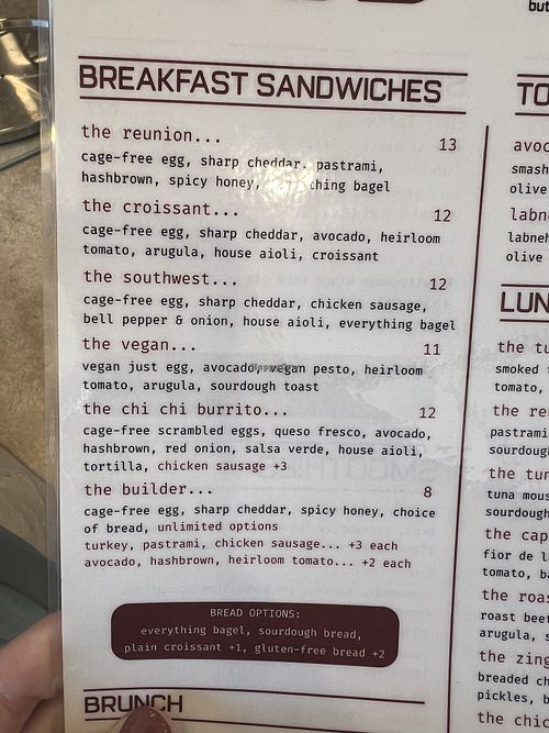 the vegan breakfast sanwich  at Reunion in Boston