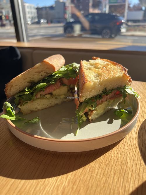 vegan breakfast sandwich  at Reunion in Boston