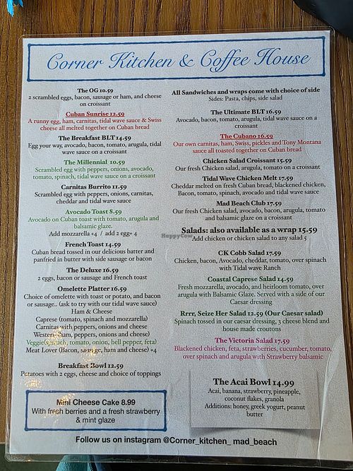  at Corner Kitchen & Coffee House in Madeira Beach