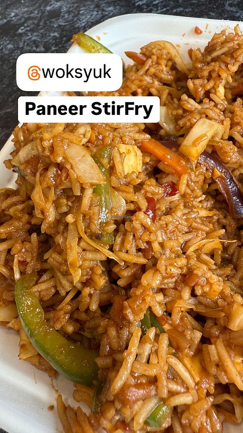 Paneer Stir fried rice  at Woksy in West London