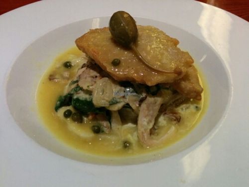 Seitan with spinach at Candle 79 in New York City