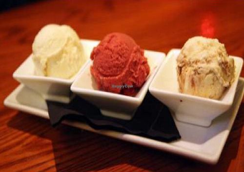 Homemade Ice Cream & Sorbet Sampler: chef's daily selection. at Candle 79 in New York City