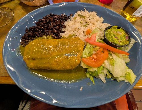 Veggie chimichanga (no cheese) at Mazatlán Mexican Grill and Bar in Windsor Locks