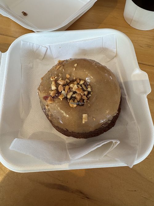 PB jelly donut  at Temple Coffee Roasters in Sacramento