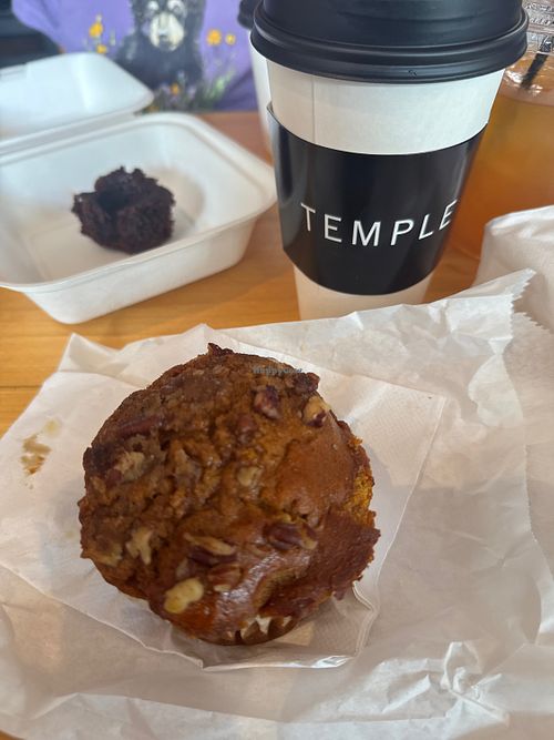 Pecan pumpkin muffinns  at Temple Coffee Roasters in Sacramento