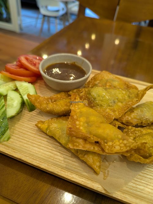 Crispy vegan dumplings at LÁ Kitchen - Cafe & Bistro - Breakfast & Vegan food Catba in Hải Phòng