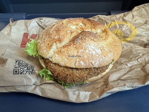 Vegan 'Schnitzel‘ bread roll .  at Kamps Bäckerei in Berlin