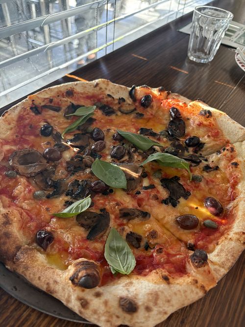 Pizzas can be made vegan with addition of vegan cheese   at Freddy's in Windsor