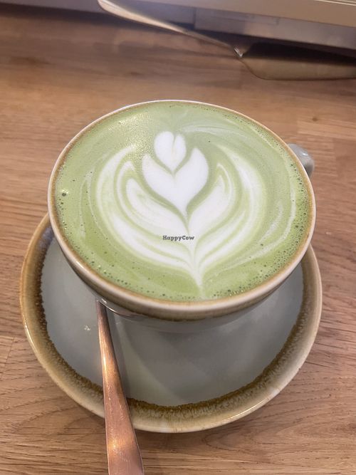 Almond Milk Matcha  at Kali Cafe in South Oxfordshire