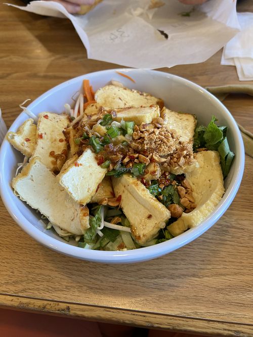 Vermicelli bowl with tofu (sub soy sauce for vinaigrette )  at PHAM'S KITCHEN in Cheektowaga