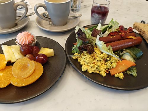 Some of the vegan options available at Pullman Auckland Airport in Auckland