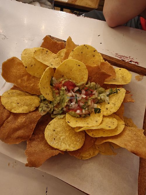 Guacamole (served with nachos) at Taco Cusco in Cuzco